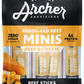 Country Archer Beef and Cheese Mini Sticks, Grass-Fed Beef front of package