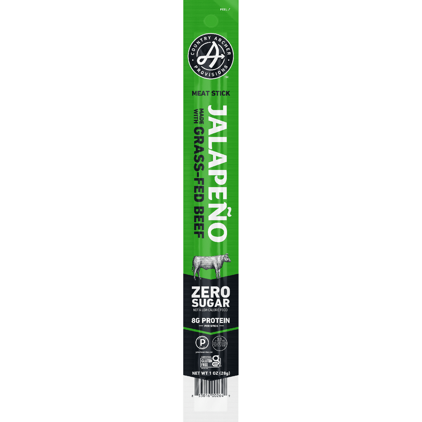 Country Archer Jalapeno grass-fed beef stick front of package