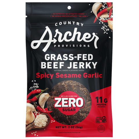 Zero Sugar Spicy Sesame Garlic Beef Jerky