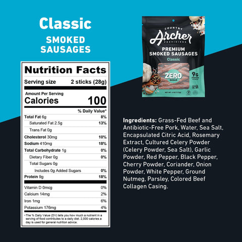 Classic SMoked Sausages Nutrition Facts