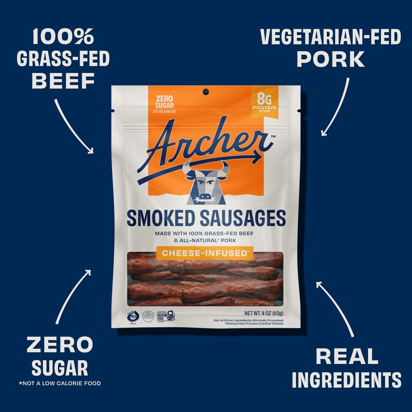 Cheese-Infused Smoked Sausages