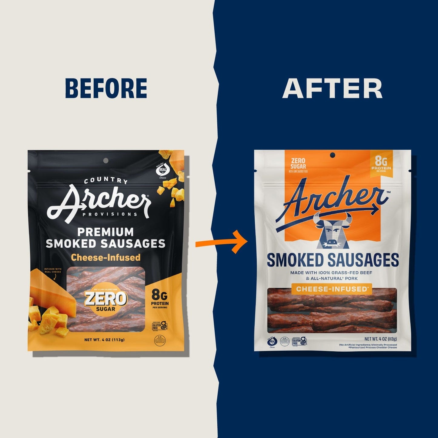 Cheese-Infused Smoked Sausages