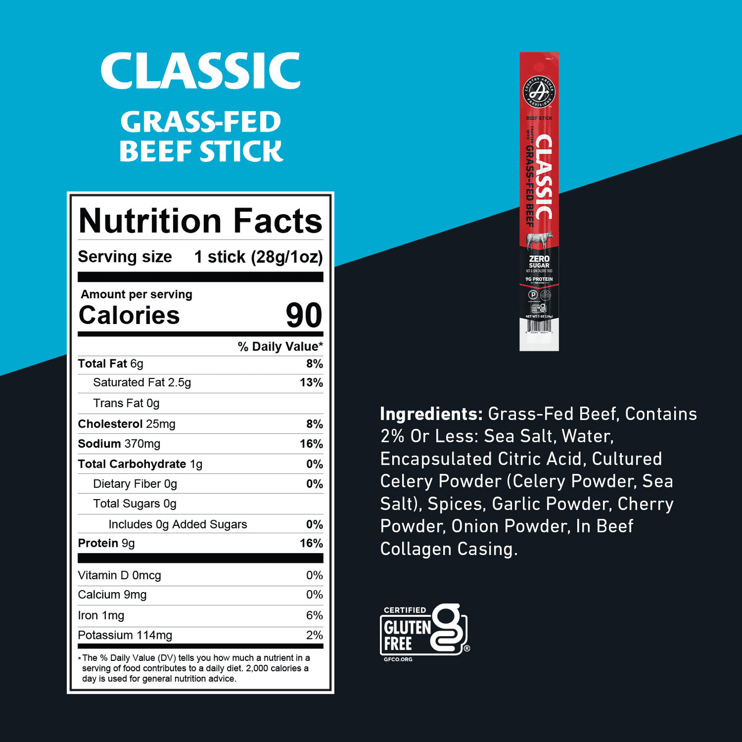 Classic Beef Sticks Nutritional Info