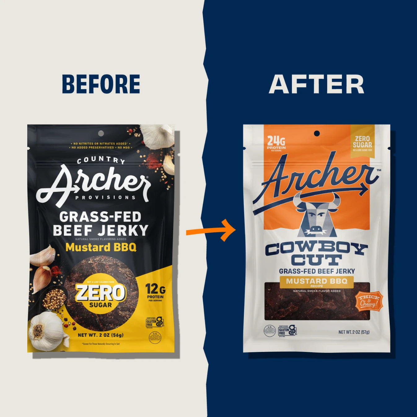 Cowboy Cut Mustard BBQ Beef Jerky