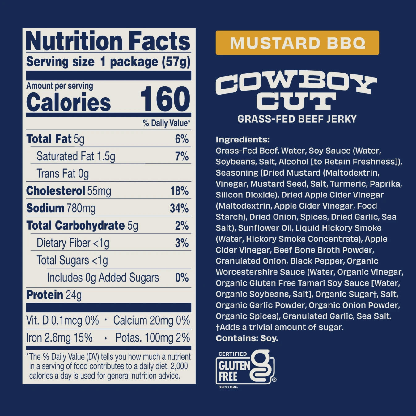 Cowboy Cut Mustard BBQ Beef Jerky